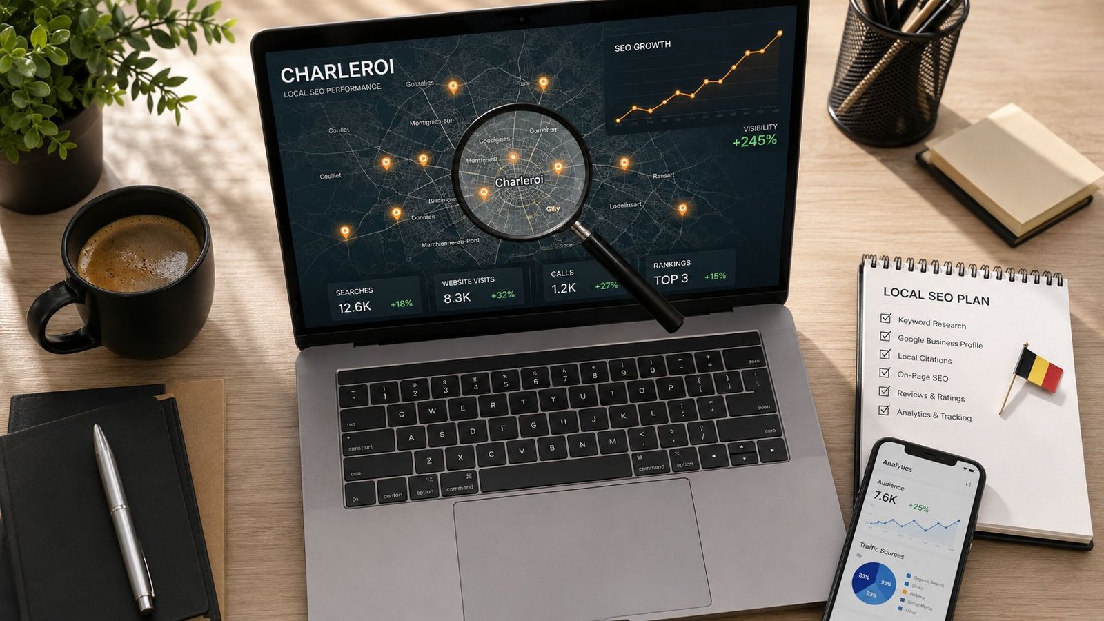 Votre Agence SEO Charleroi: Résultats concrets 2026